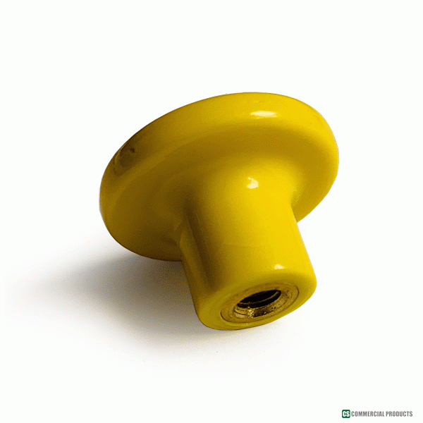 Yellow Push Button Knob (OEM Ref 1300-023) Suitable for Transporter Engineering transporters.