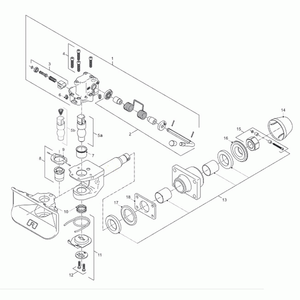 RO50 Pin Coupling Exploded Drawing