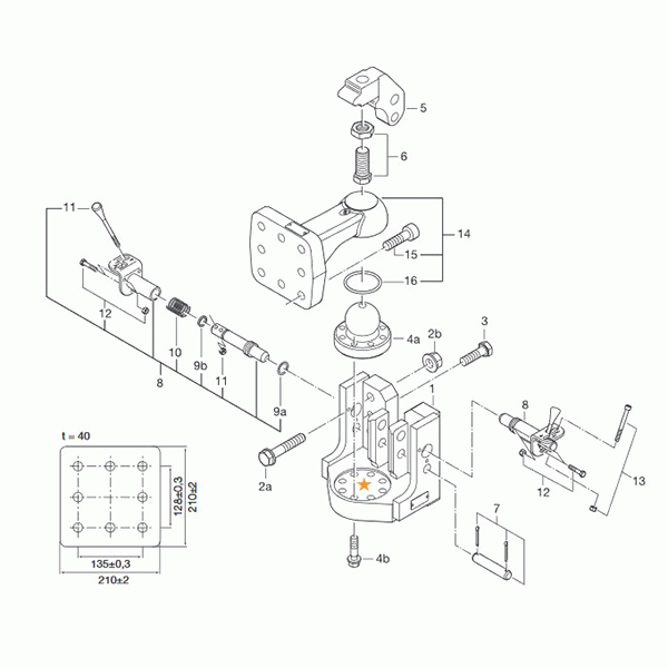 Ball Coupling Exploded Drawing