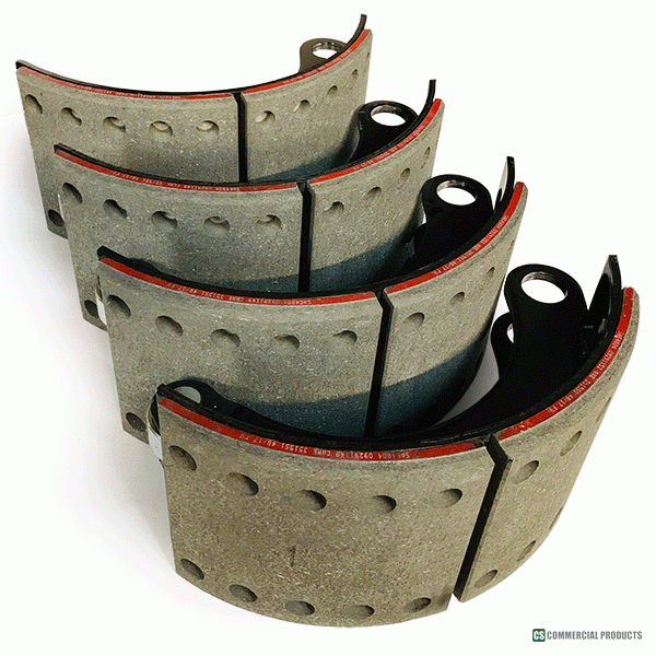 4 x Brake Shoe, Standard (New) SAE Axle Suitable for Transporter Engineering Car Transporters