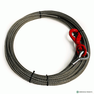 Winch Cable (30mtr x 10mm) c/w Heavy Duty Swivel Hook
