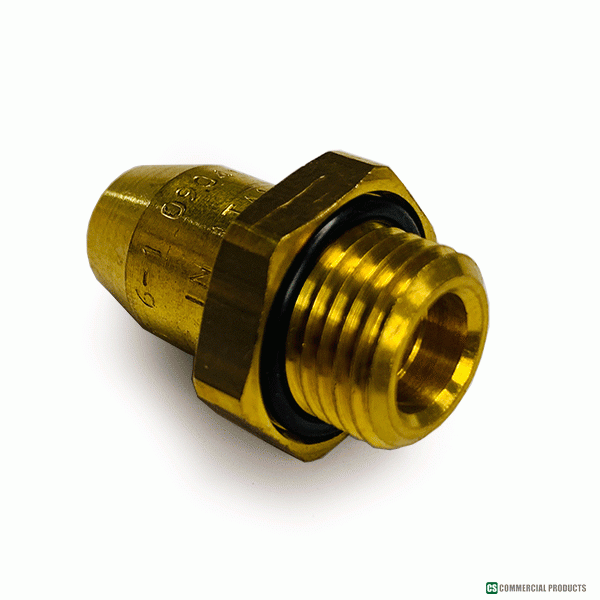 CS11-301 M16 Thread to 6mm Push Fit Straight Connector Brass