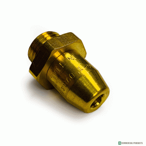 CS11-301 M16 Thread to 6mm Push Fit Straight Connector Brass